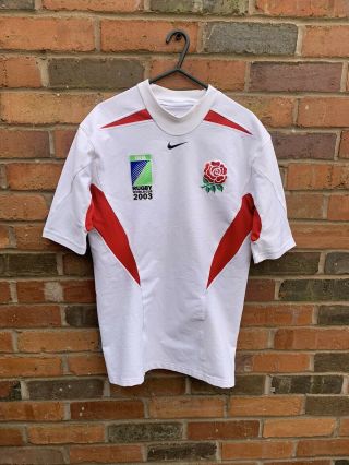 Vintage Rare England Nike Player Issue 14 World Cup 2003 Rugby Shirt Large (l)