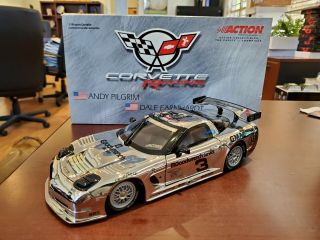 Rare 2001 Andy Pilgrim/ Dale Earnhardt/ Jr.  / 3 Corvette Platinum 1:18 Action