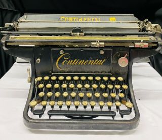Rare Antique Continental Large Carriage Typewriter