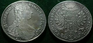 Rare 1765 Austria Empress Maria Theresa 1 Thaler Burgau Silver Coin