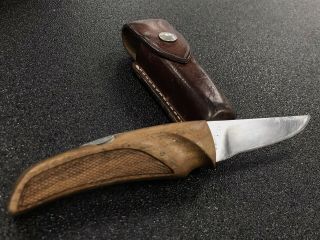 Rare Vintage Gerber Hunter Knife 97223 - Wood Handle Sheath Portland Or