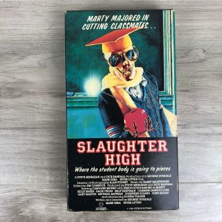 Vhs Slaughter High 1986 Horror Cult Film Movie Vestron Video Caroline Munro Rare