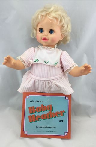 Rare Vintage 1987 Mattel Baby Heather Interactive Talking Doll Partially