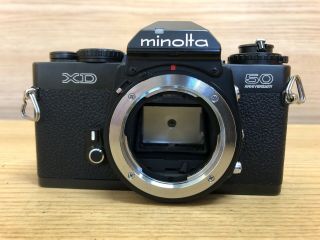 Rare 50th Anniversary Model : Near Minolta XD SLR 35mm Film Camera Body 3