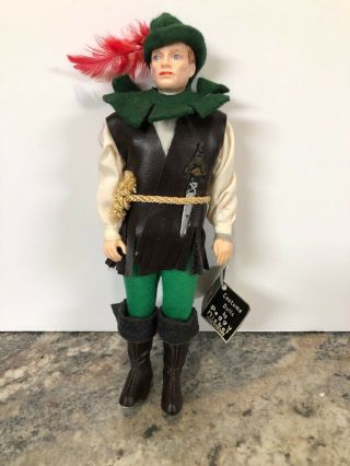 Rare Peggy Nisbet " Robin Hood " B348 Costume Doll W/.  Tag Made In England