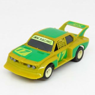Aurora Afx Tomy - Bmw 320i Turbo Gold/green 17 - Slot Car Ho Scale Rare Vintage