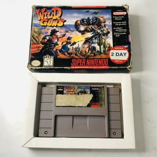 Wild Guns (nintendo Entertainment System Snes) Game,  Box Authentic