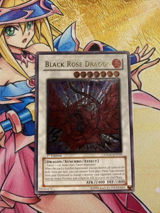 Yugioh Black Rose Dragon Ultimate Rare 1st Ed Edition Csoc - En039 Mp/lp