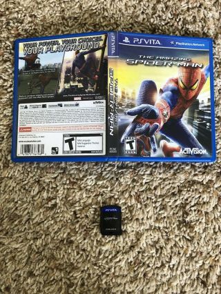 The Spider - Man Game - Playstation Ps Vita,  Usa,  Custom Art Cover,  Rare