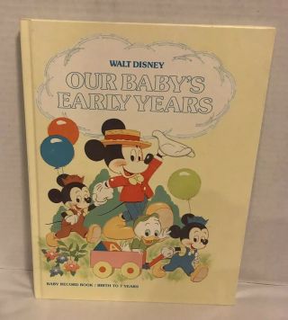 Vtg Walt Disney 1983 Our Babies Early Years Baby Record Book Baby Book Rare