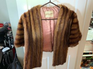Mink Fox Fur Vintage Coat Jacket Vest Philipsons Dallas Rare Americana