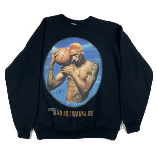 Large Vintage 90s 1996 Dennis Rodman Bad As I Wanna Be Rare Sweatshirt Crewneck