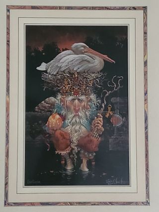 James Christensen,  The Pelican King,  Signed 252/850 Rare 1991,  Framed