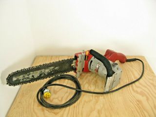Rare Vintage Milwaukee Usa 16 " Electric Chain Saw Model 6210 15 Amps Great