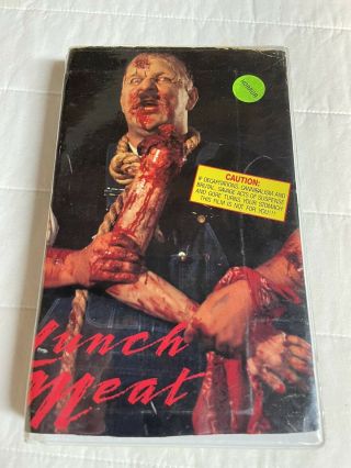 Vhs Lunch Meat - 1st Print Investment Horror Cult Rare 1987 Cut Box