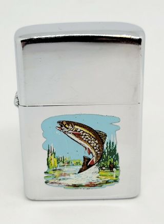 Vintage Rare 1979 Hpc Zippo Lighter Test Model Town & Country Trout