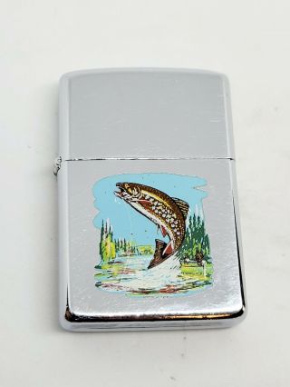 Vintage RARE 1979 HPC Zippo Lighter Test Model Town & Country Trout 2