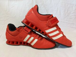 Adidas Adipower Weightlifting Shoes Size 9.  5 Red Rare