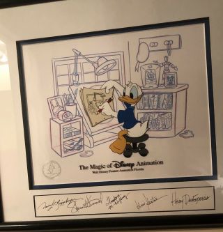 Rare Signed.  The Magic Of Disney Animation Donald Duck Sericel