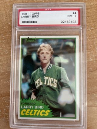 1981 Topps Psa 7 Nm Larry Bird 4 Boston Celtics Nba Basketball Rare