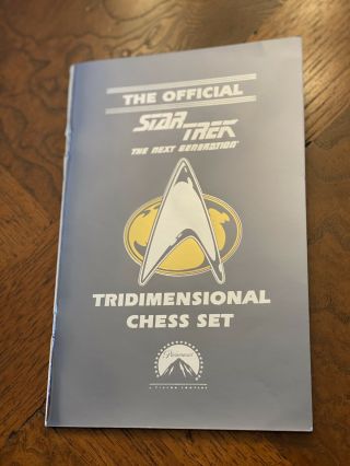RARE Franklin Star Trek NEXT GENERATION Tridimensional Chess 3D NO BOARD (s) 6