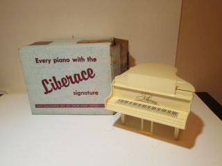 Rare Vintage Liberace Miniature Signature Grand Piano Model Presco Mfg W/ Box