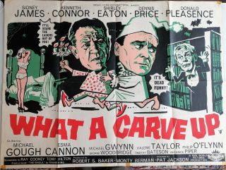 What A Carve Up - Sidney James - Rare British Quad Movie Poster