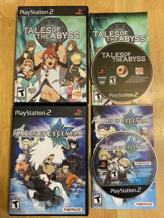 Tales Of Abyss,  Tales Of Legendia (playstation 2) Rpg Games Complete Ps2 Rare