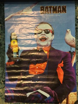 Jack Nicholson Joker Batman Smylex 1520 Birds Rare Vintage 1989 Poster 23x34
