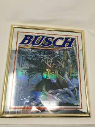 Rare 1998 Robert J Schmidt - Busch Beer - Deer Mirror