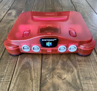 Nintendo 64 N64 Funtastic Watermelon Red Console Only Rare Look Us Ver.