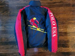 Vintage Polo Ralph Lauren Snowbeach Rare Stadium 1992 Polo Usa Cookie Coat Sz M