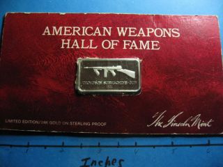 Thompson Submachine 1921 Rifle Gun Vintage Silver Bar Lincoln Rare Cool L