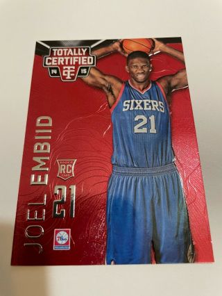 2014 - 15 Panini Totally Certified Joel Embiid Rc Red Parallel 258 /279 Rare