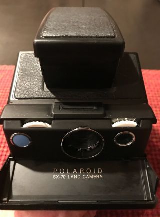 Rare Polaroid Sx - 70 Alpha 1 Se Blue Button Land Camera W/ Leather Case