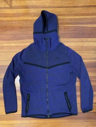 Men’s Nike Tech Knit Windrunner Hoodie Jacket Navy Size M Rare Nsw Sportswear