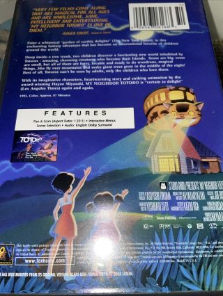 My Neighbor Totoro DVD RARE Fox DUB Full screen 2002 2