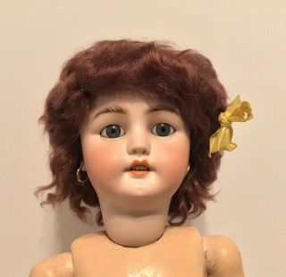 Antique Cm Bergmann Simon & Halbig 30” German Bisque Doll Pierced Ears 14 Rare