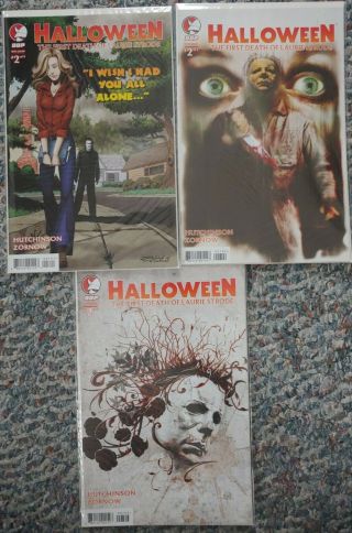 Halloween: The First Death Of Laurie Strode 2 Set Of All 3 Covers Rare Htf