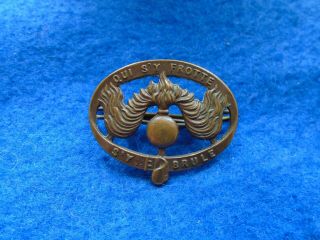 Rare 9th Battalion Tank Corps Rtr Bronze Arm Badge Awarded By The French