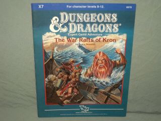 D&d 1st Edition Module - X7 The War Rafts Of Kron (rare - High - Grade And Nm -)