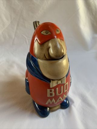 Vintage 1975 Cs - 1 Bud Man Beer Stein Ceramarte Madein Brazil Rare Solid Head Cs1