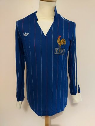 Rare 1980 - 1984 France Home Shirt Adidas Medium Men 