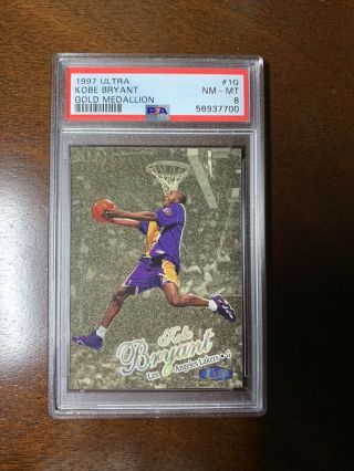 Kobe Bryant 1997 Ultra Gold Medallion Sp 1g Psa 8 Nrmnt - Rare