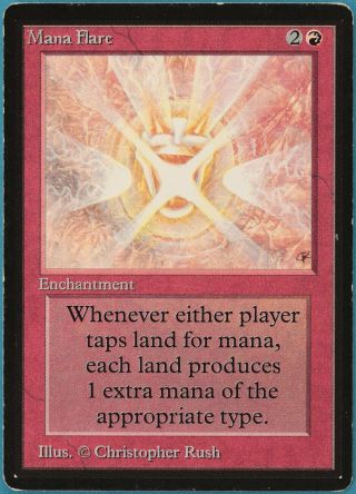 Mana Flare Beta Heavily Pld Red Rare Magic Gathering Card (id 220541) Abugames