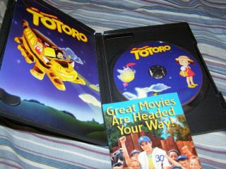 My Neighbor Totoro (R1 DVD) w/ Insert Rare OOP 20th Century Fox Hayao Miyazaki 3