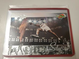 Michael Jordan 1997 Upper Deck Space Jam Js6 Silver Screen Sp Insert Rare (hot)