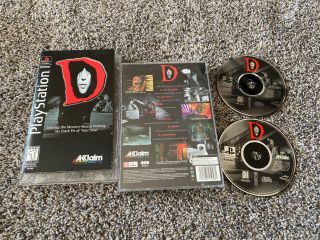 D Ps1 Rare Long Box Edition Horror Playstation 1 Missing 1 Disc