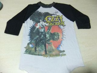Vintage Ozzy Osbourne 80 Slayer T Shirt Single Stich Rock Tour Band Concert Rare