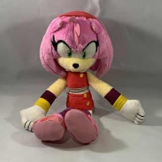 Sonic Boom Sonic The Hedgehog Amy Rose Plush Toy Doll Tomy 2014 Rare 8” Sega